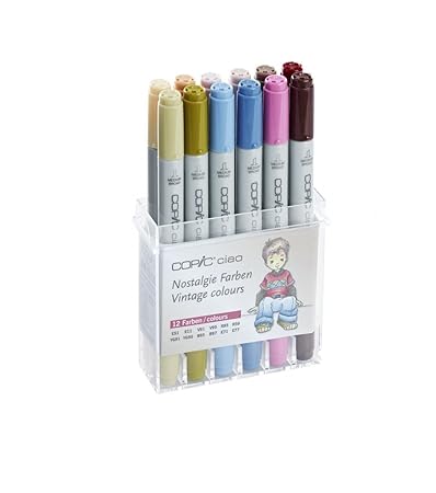 22075703 Copic Ciao Set von 12, Farben Vintage