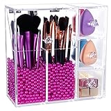 Lifewit Langforth 5mm Thick Acrylic Makeup Organizer Case with Rosy Pearl, Type 1
