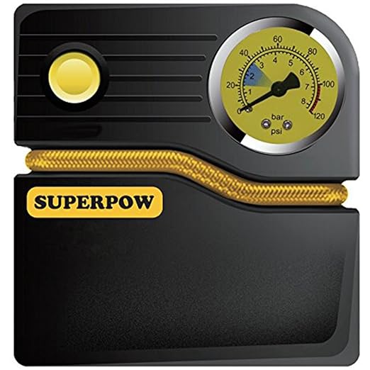 title=Superpow Compressore Aria Portatile Compressore Da Auto 100 PSI 12v DC Pompa Ad