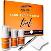 ARYANA NEW YORK Lash and Brow, Black and Brown | Up to 10 Applications with Brow Brush, Temporary color