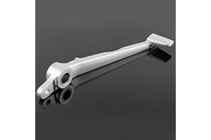 LangPu Rear Brake Pedals Foot Lever Fits for Kawasaki ZX10R 2004-2010, ZX6R 2005-2008, ZX636 2005-2006 (Sliver)