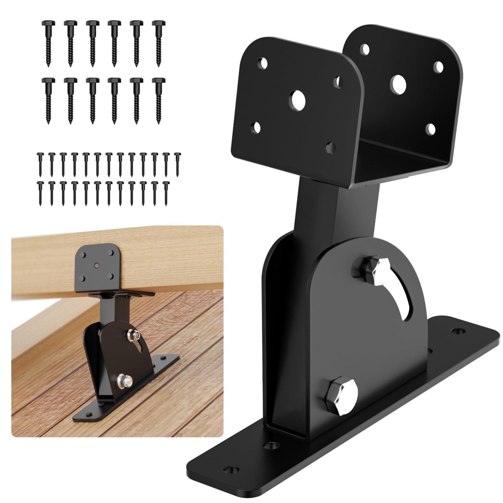 Ssl Brackets Antsky Pergola Brackets (3 Pack) 4x4 Adjustable Angles Saddle Roof ...