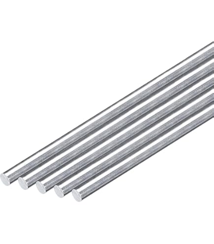 5-Piece 6061 Aluminum Round Rods - 3/8" Diameter X 12" Long T6511 Extruded