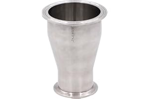 DERNORD Sanitary Fitting Reducer Fitting SUS304 Tri Clamp Ferrule Style 3" Tube OD to 2" Tube OD