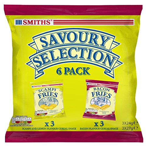 Smiths Pub Favourites Snacks Box Scampi and Bacon Fries, Chipsticks