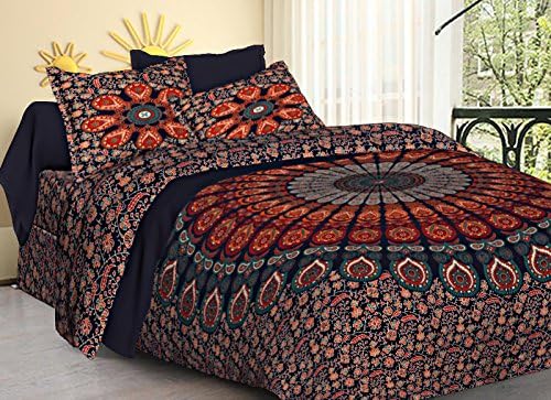 TIGER EXPORTS Cotton 200 TC Bedsheet (Multicolour_King)