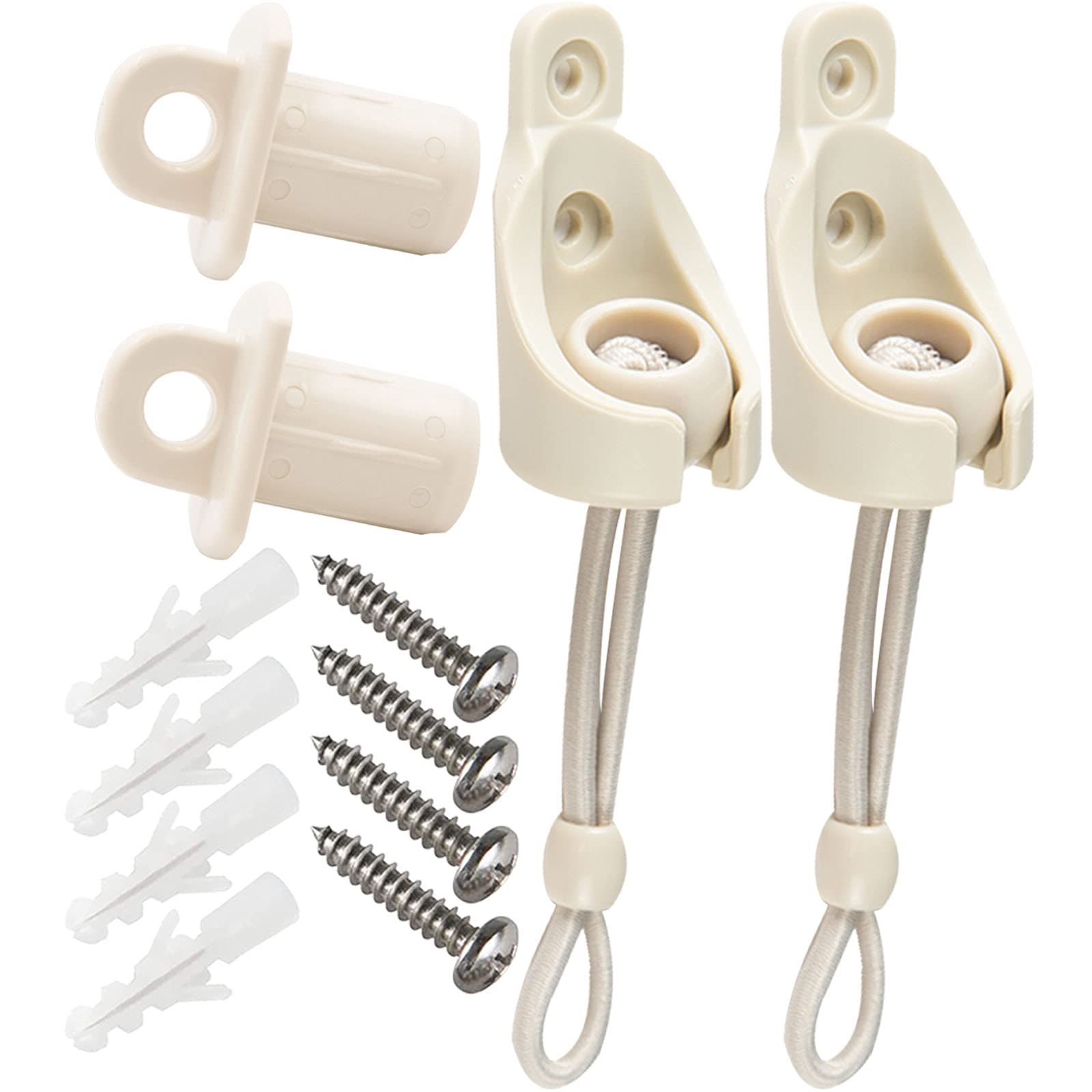Photo 1 of Sunshade Replacement Accessories, Bungee Jumping kit and Cover end, Suitable for Coolaroo External Roller Blinds and Cordless Roller Blinds (1 Set, Beige)
