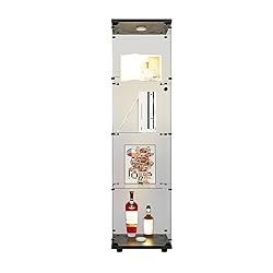 nifoti 4-Shelf LED Lights Glass Display