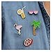Dragon Fashion Hand Painted Flamingo Sunglasses Palm Tree Tropical Ice Tea Orange Enamel Pin Pack Summer Jewelry