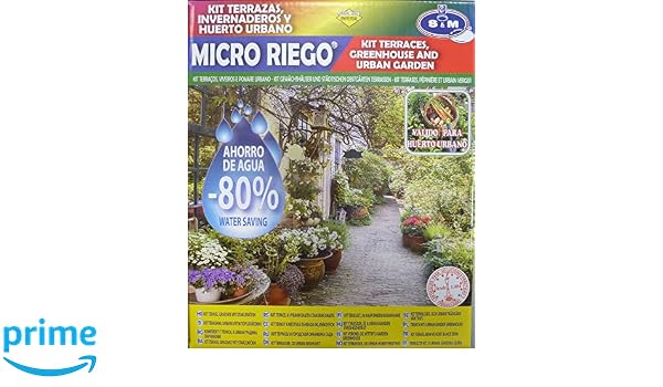 S&M 545009 Kit Completo de microriego por Goteo para 20 Macetas ...