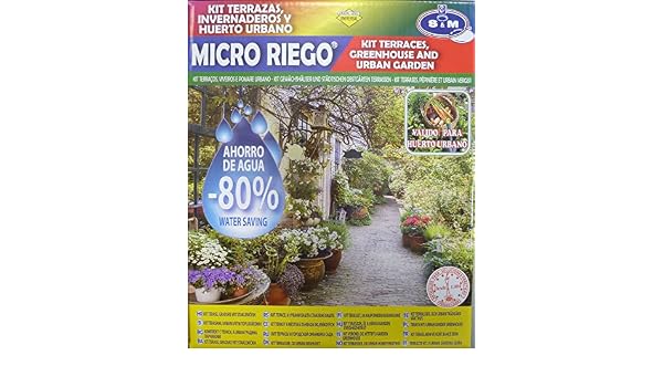 S&M 545009 Kit Completo de microriego por Goteo para 20 Macetas ...