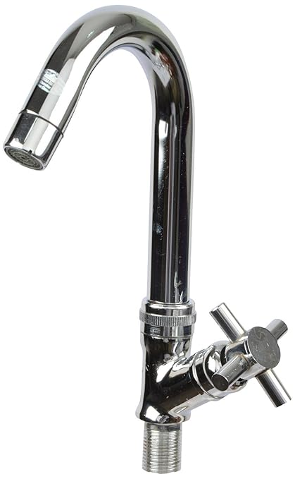 National Sanitation Steel Wash Basin Swan Neck Tap (Silver)