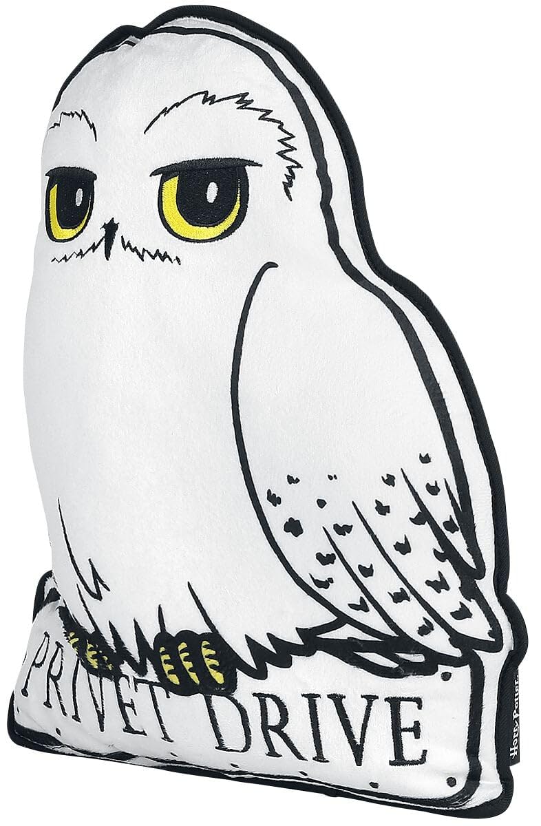 Harry Potter Hedwig owl cushion white/grey, printed, made from 100% polyester, in a polybag.