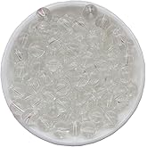 Glass Beads 6mm 140pcs Round Smooth Loose Beads for Bracelet Necklace Jewelry Making Craft DIY(6mm, 50610 Transparent)