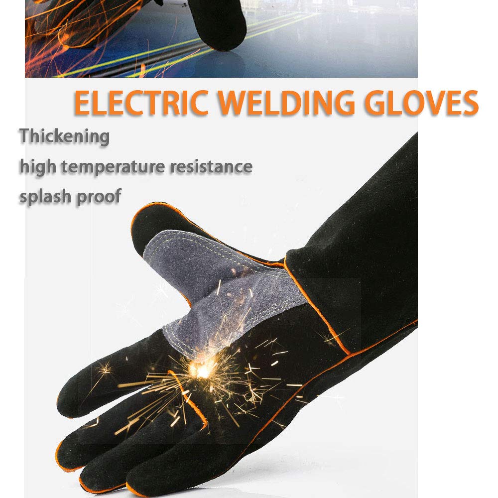 YOUYA Extreme Heat & Fire Resistant Gloves Leather with Kevlar Stitching,Perfect for Fireplace Stove, Oven, Grill, Welding - Image 5