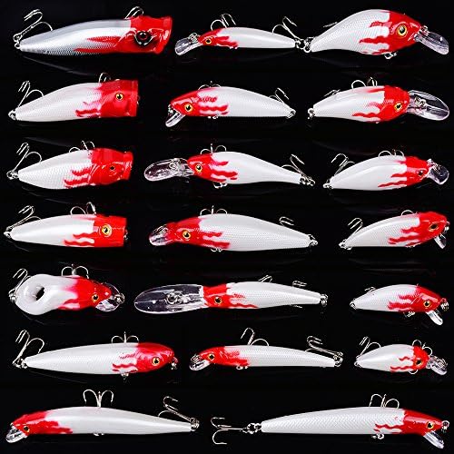 Bass Fishing Lures Kit Set Topwater Hard Baits Minnow Crankbait Pencil VIB Swimbait for Bass Pike Fit Saltwater and Freshwater