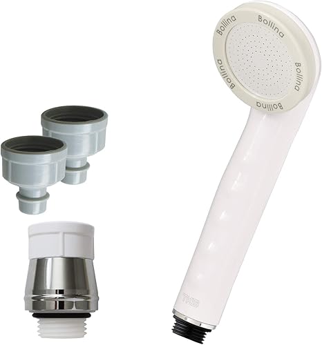 Amazon 株式会社 田中金属製作所 マイクロナノバブルシャワーヘッド ボリーナワイド ホワイト とカイテキジョイントのお得なセット販売 シャワーヘッド ホーム キッチン オンライン通販