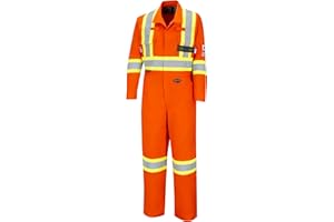 Pioneer Hi Vis FR Premium Safety Coveralls for Men & Women - ARC 2 - Flame Resistant, 8 Pockets, Washable