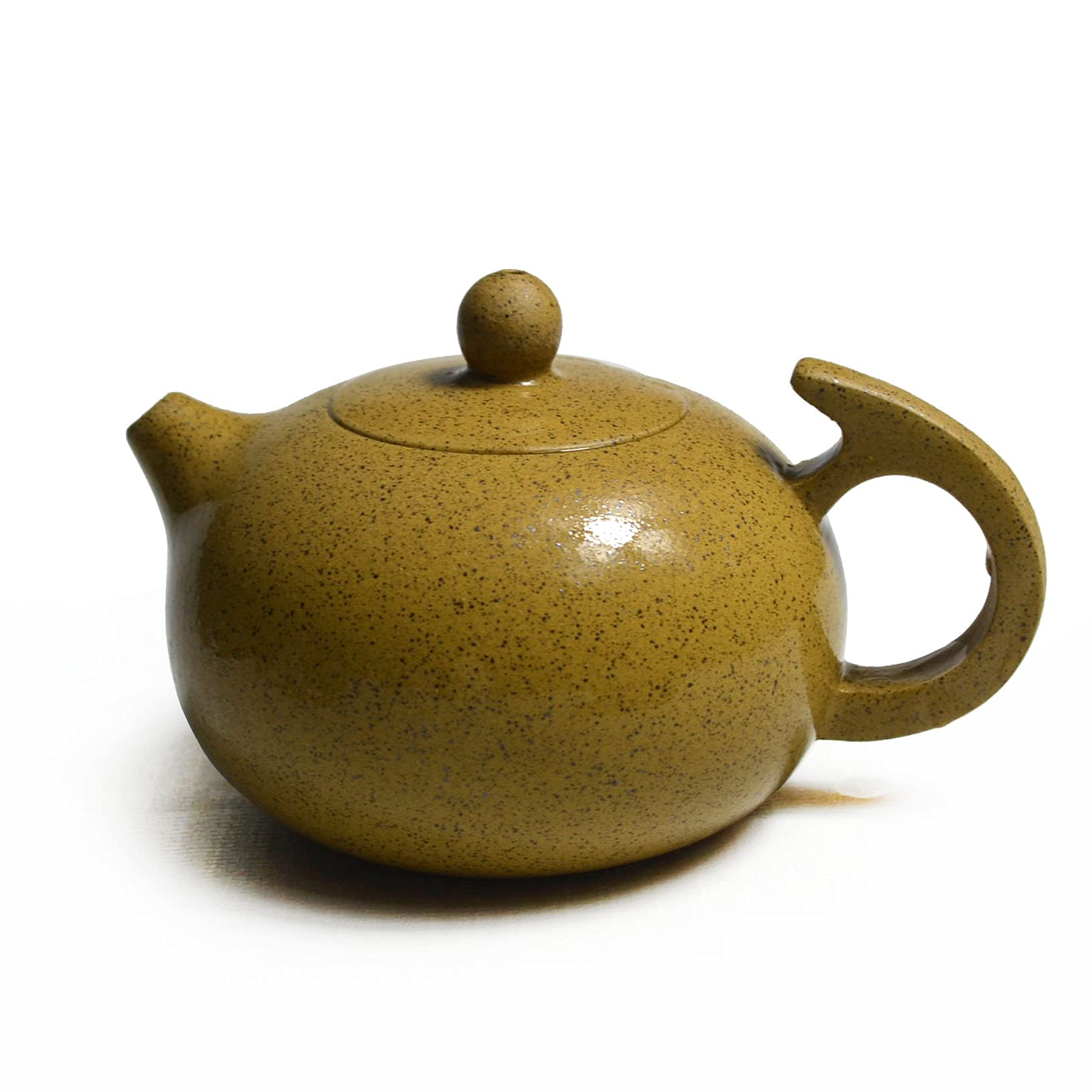 Yxhupot Teapot 8oz Chinese Zisha Tea Xishi Pots Natural Zini Yellow Mud (Black + Yellow)