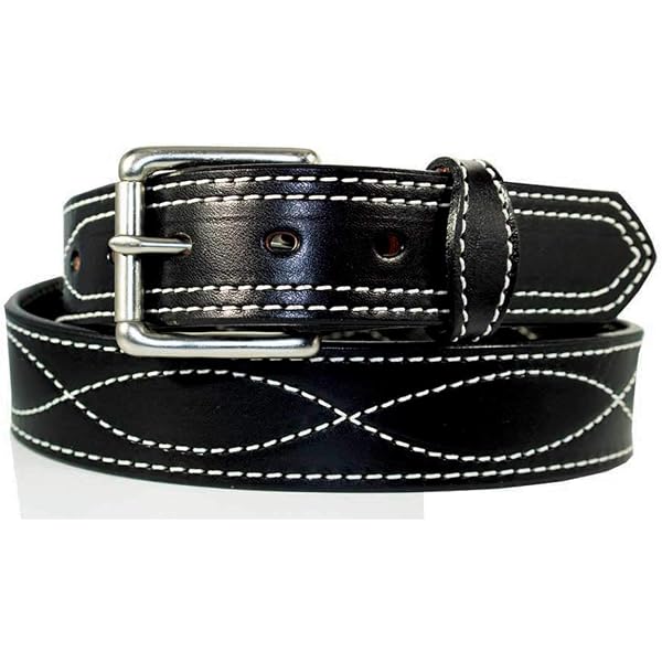 Men’s Vintage Distressed Leather Belt – 1.5” Wide, Antique Brass Buckle, Snap-On Strap For Easy Swap, Black & Brown Options, Size M(33-35) - View #3