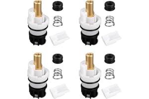 Penitue 4pcs RP25513 Faucet Stem Replacement for Delta Two-Handle Faucet, Faucets Repair Kit with Cartridge Rubber Seats Spri