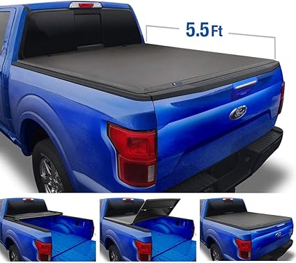 5.5ft Tonneau Cover For 2015-2017 For F150 Styleside Bed Vinyl Lock Roll-Up