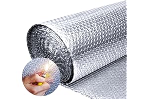 MRPAPA 24"x 10 Ft Reflective Window Insulation ,Rv Insulation for Keep Heat, Double Reflective Insulation Fireproof B2 Thermal Insulation Roll for Winter Weatherproof Attics, Windows, Garages RV's, Ducts
