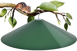 KITVONA 24-inch Large Outdoor Squirrel Baffles for Bird Feeders Pole, Two Way Use, Green Color