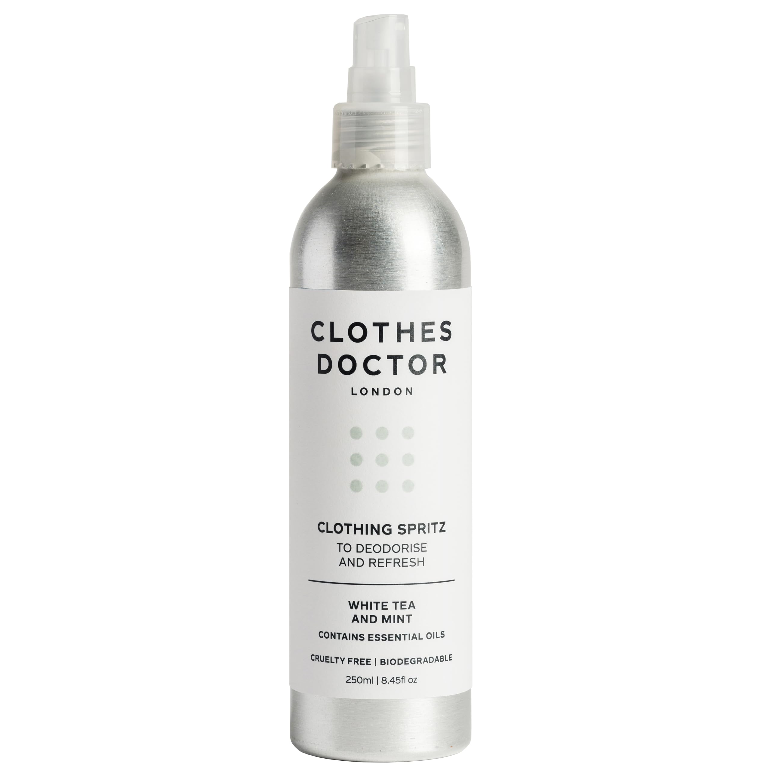 Clothing Spritz White Tea and Mint | Target Impurities, Remove Odours, Refresh Between Washes Deodorise Sportswear Activewear Shirts Outerwear T shirts | Natural Ingredients Vegan Made in Britain