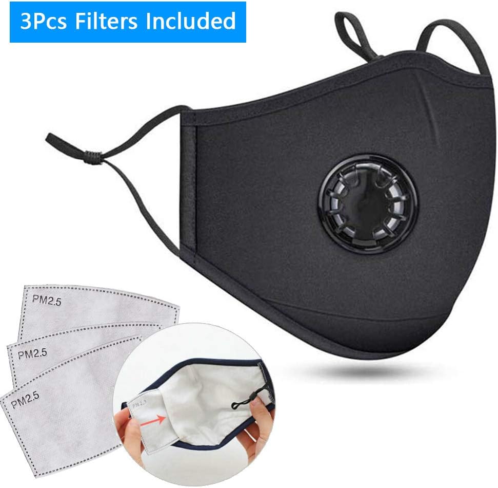 3pcs PM2.5 Activated Carbon Filter Replaceable Anti Haze Filter Paper for Mask