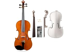 FOCEFEC Violin for Beginners, Natural Acoustic 4/4 Violin for Adult Violin DIY Accessories Musical Instruments for Present, Full Sized 4/4 Violin (Not Included Bow)
