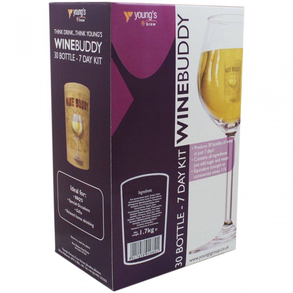 Home Brew & Wine Making Winebuddy 30 Bottle White Wine Refill