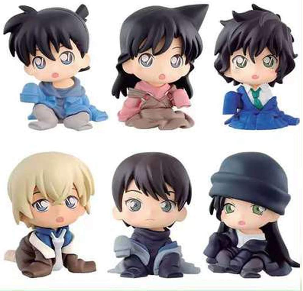 Hclshopsc Detective Conan Anime Model, Model Statue, Desk Decoration, 10cm 1 Set Of 6