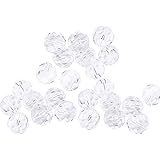 BIHRTC Pack of 300 Rondelle Faceted Crystal Glass Spacer Loose Beads for Jewelry Making Findings (8mm, Clear)