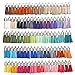 KeyZone 100 Pieces 50 Colors 40 mm Faux Suede Tassel Pendants with Caps for Key Chain Cellphone Straps DIY Accessories