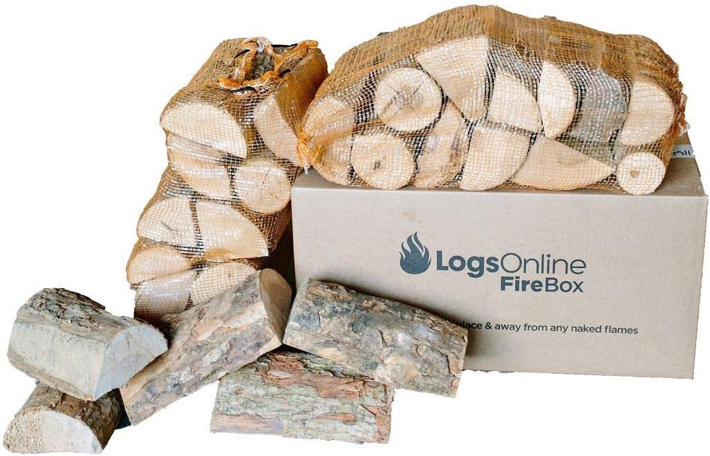 Hardwood Kiln Dried Ash Firewood Logs for fire Pit 20kg / Chunky Logs Perfect for Pizza Ovens Fire Pits, Chiminea