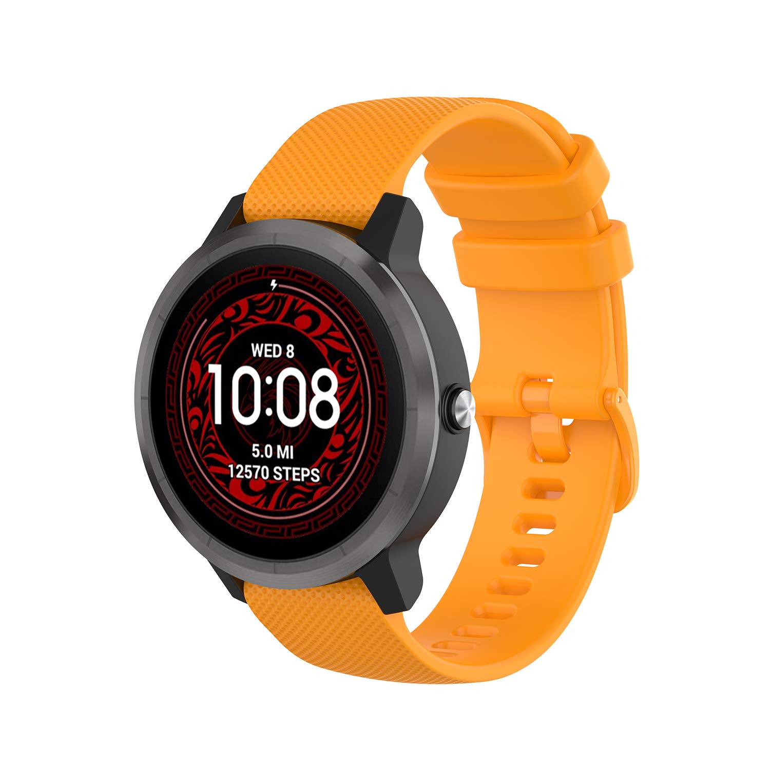 Wownadu 20mm Quick Release Watch Strap Compatible for Garmin Vivoactive 5/3, Venu, Venu 2 Plus/Sq/Sq 2, Strap Women Men Wristband for Vivomove 3/Trend/Sport/Style Yellow