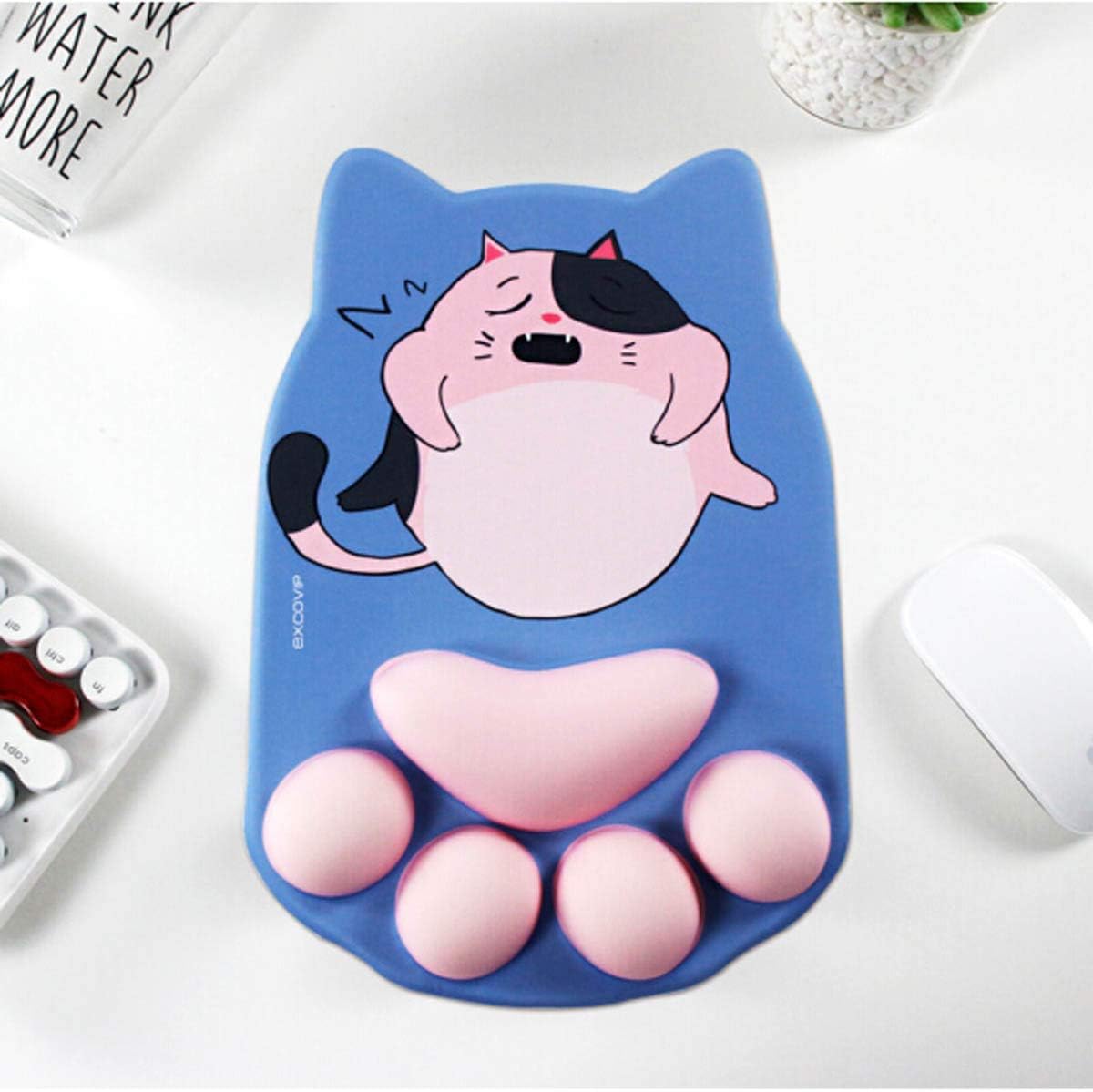 Amazon Com Zhongyue Mouse Pad Wristband Large Cute Cartoon Anime Booty Best Gift Consumer S Best Choice Color Lazy Cat Size Large Office Products
