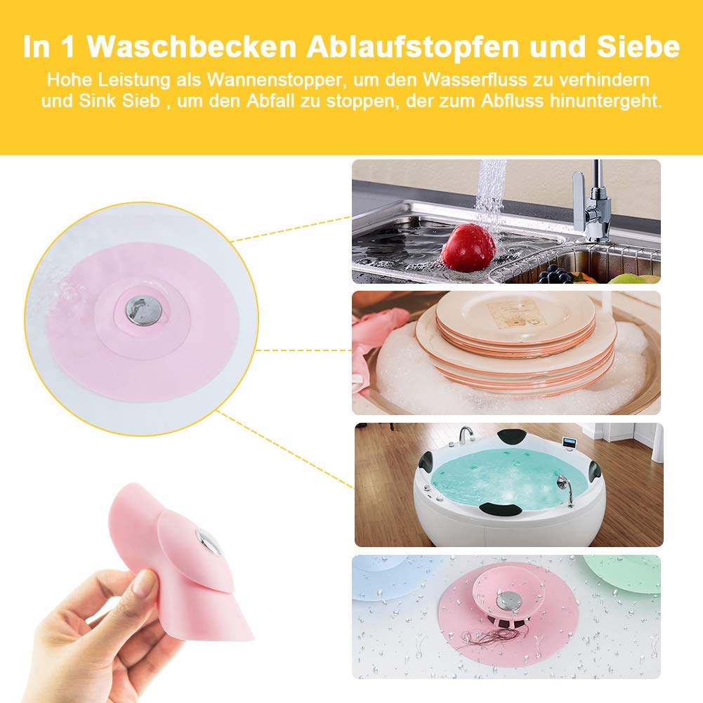 Set 6 Guarnizioni Silicone Per Scarichi | Anelli Di Tenuta 38mm Per Lavandini E Vasche - Antiperdita - Foto 2