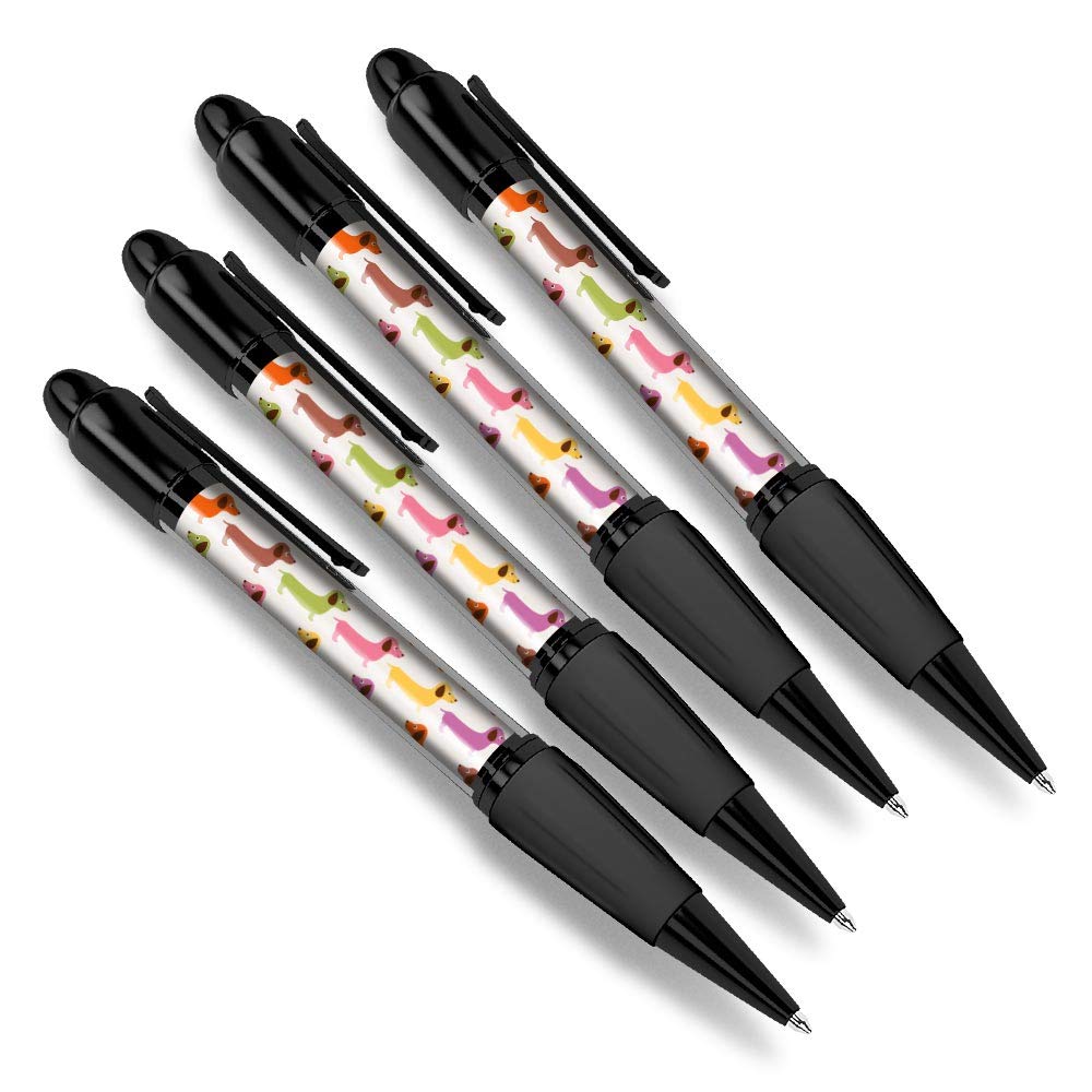 Destination Vinyl Ltd 4 x Matching Ballpoint Pens - Colourful Dachshund Dogs Dog Puppy #44656
