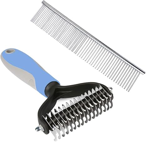 Johiux 2 Pack Pet Peigne Brosse Brosse Chien Toilettage Peigne Rateau De Demelage Pour Chiens Et Chats Amazon Fr Animalerie