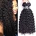 Amella Hair 8A Brazilian Virgin Curly Hair 3 Bundles Weave 285g (18 20 22inch,Natural Black)100% Unprocessed Virgin Brazilian Kinky Curly Human Hair Weave