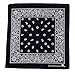 Elephant Brand Original Bandanas 100% Cotton Since 1898-5 Pack (Black)
