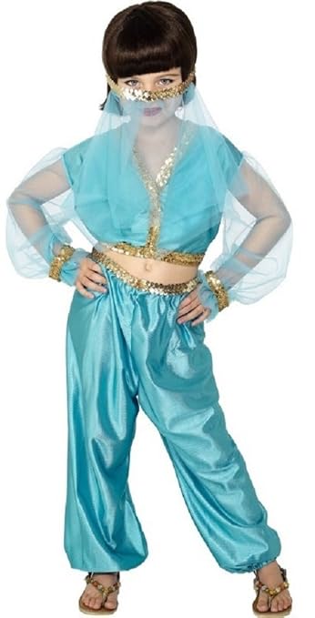 Fancy Me Mädchen Arabisch Harem Prinzessin Bauchtänzerin Jasmin Harem Kostüm Kleid Outfit