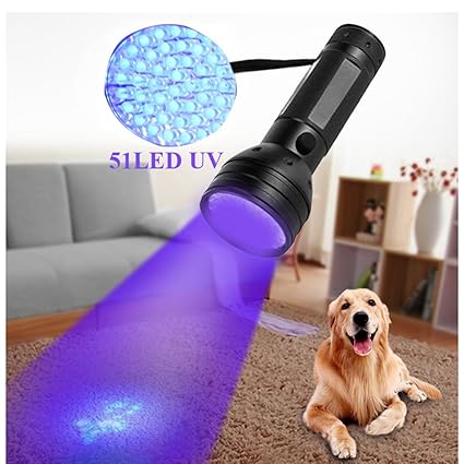 Amazon.com: Yukey UV flashlight black light, 51 LED 395 nm UV Black ...
