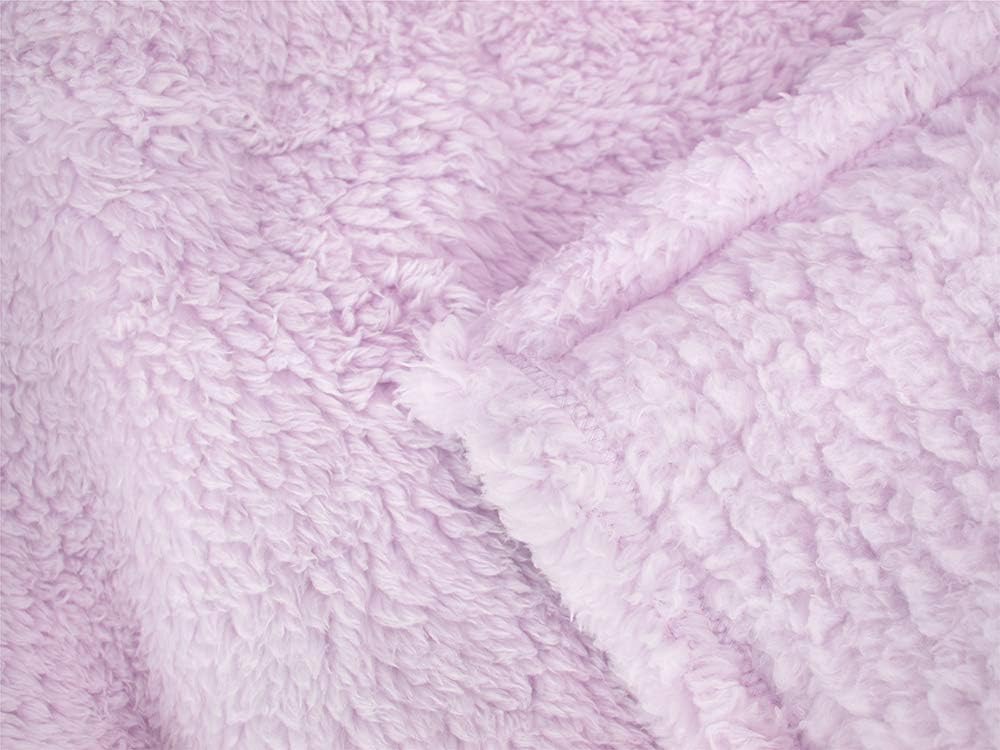 PAVILIA Plush Sherpa Throw Blanket for Couch Sofa | Fluffy Microfiber Fleece Throw | Soft, Fuzzy, Cozy, Shaggy, Lightweight | Solid Lavender Blanket | 50 x 60 Inches: Home & Kitchen