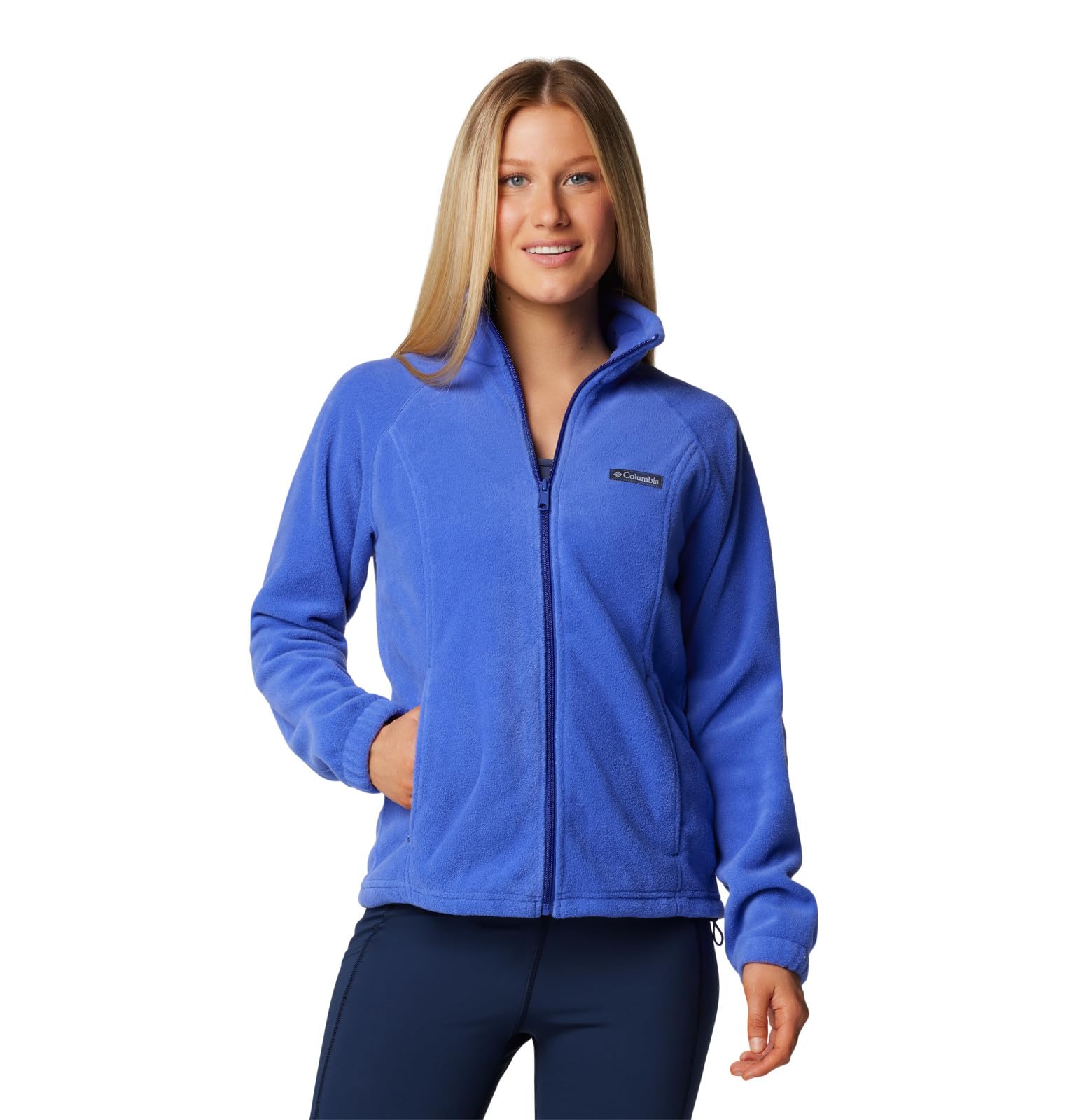 Columbia Womens Benton Springs Full Zip Fleece Jacket, Clematis Blue, XX-Large