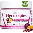 Zero Sugar - Cherry Passionfruit Electrolytes Powder - Refreshing Hydration - Caffeine Free Energy with All Natural Ingredients - Vegan, Keto, Paleo - Sugar Free Electrolytes Drink Mix - 30 Servings