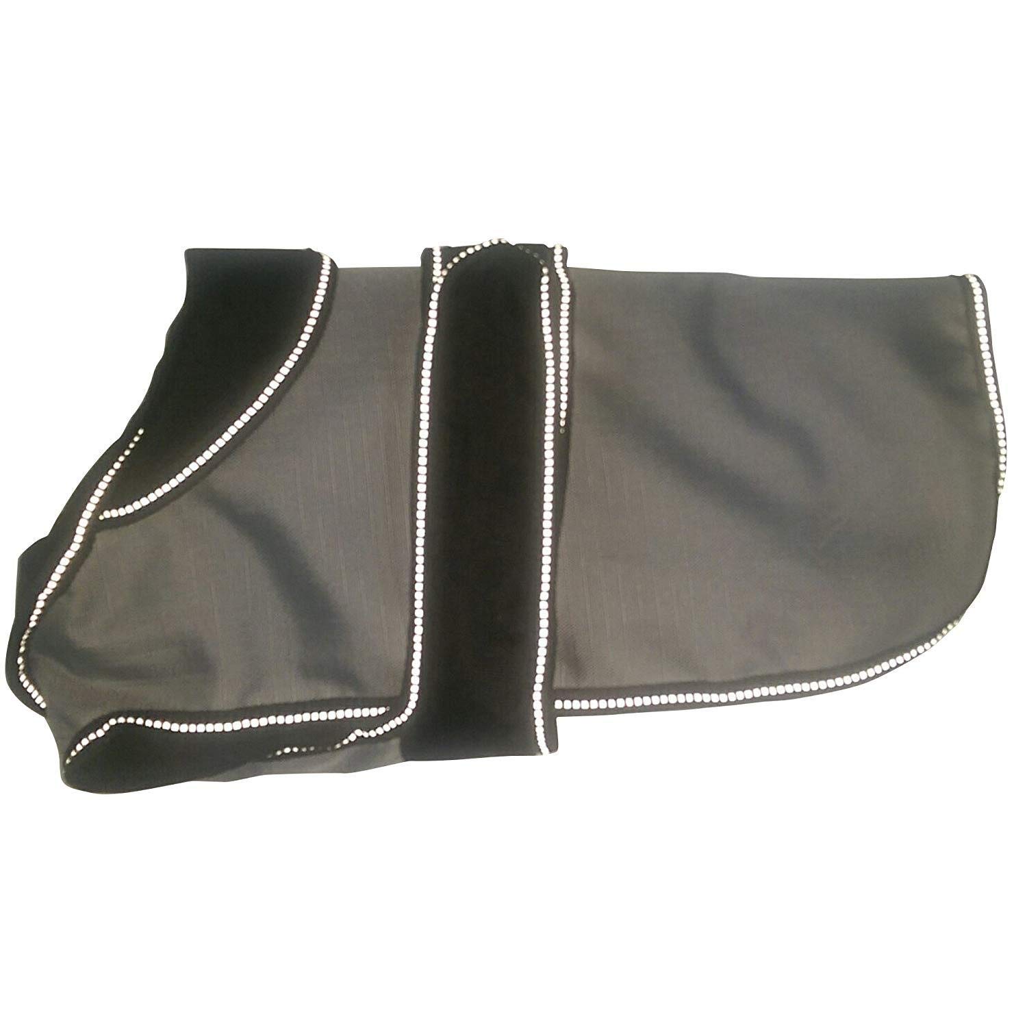 Danish Design 2 in 1 Ultimate Grey/Black Removable Padding Lightweight Dog/Puppy Coat 10 Inch 25 cm