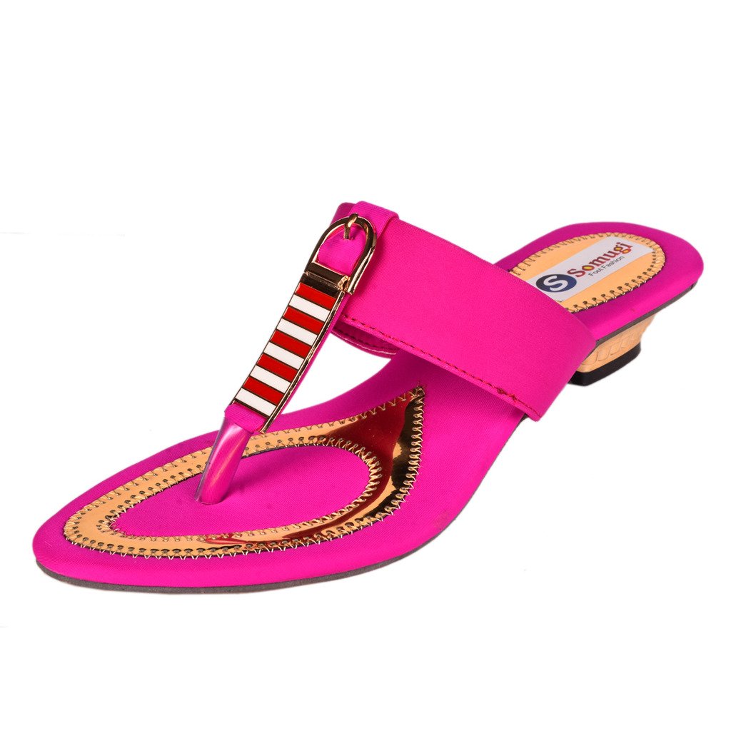 magenta sandals